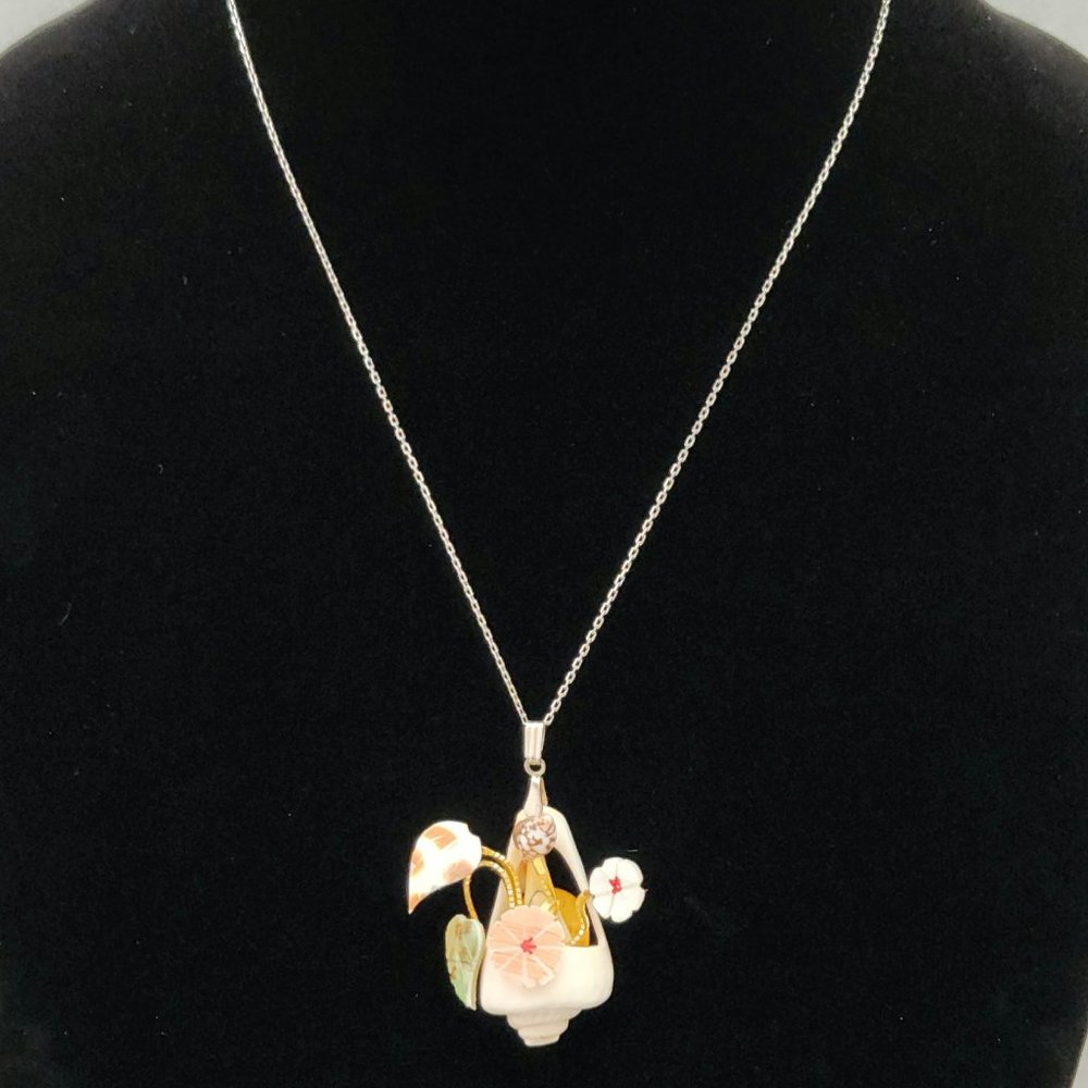 925 Italy Necklace And Seashell Charm  #295